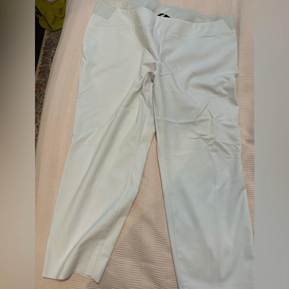 Investments women’s white ankle slacks. Stretch.